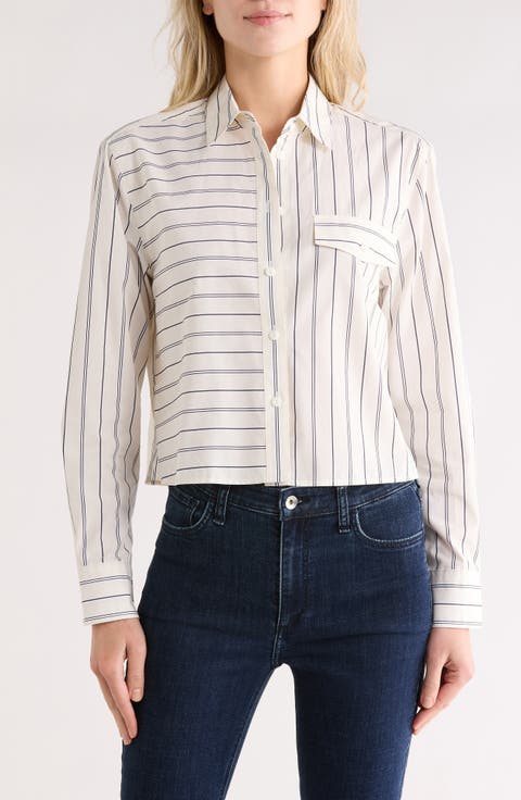 Mina Multistripe Button-Up Shirt