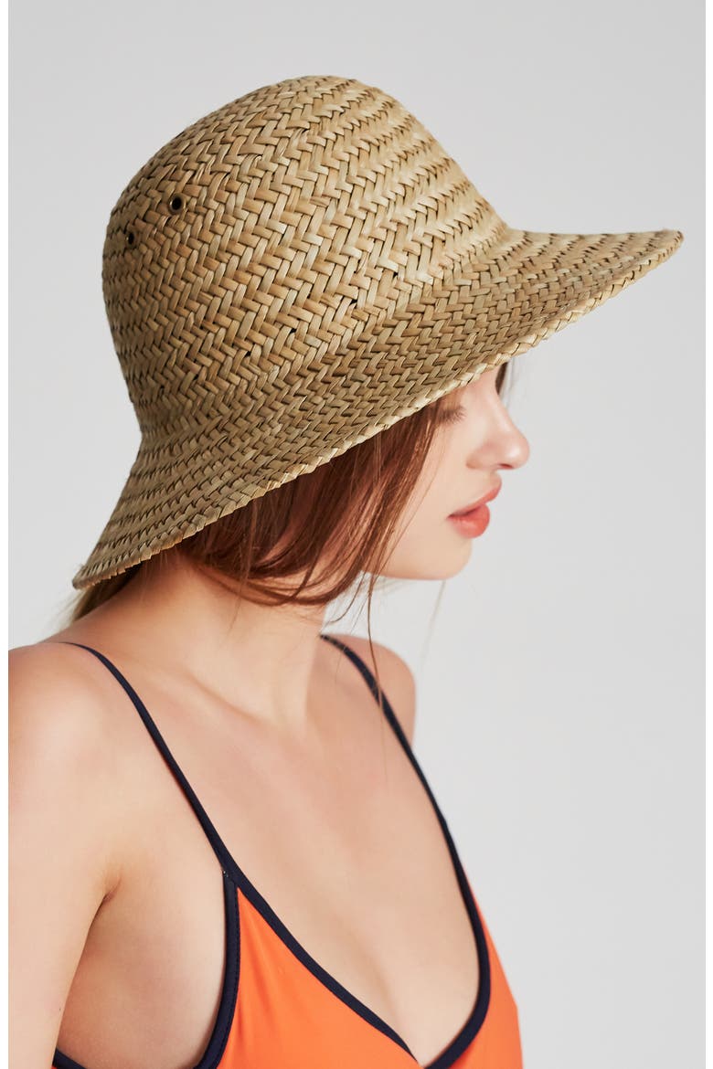 Kennedy Straw Hat, Alternate, color, DARK TAN