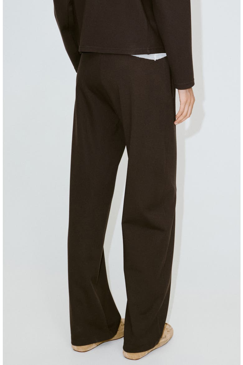 Knit Straight Leg Pants, Alternate, color, BROWN