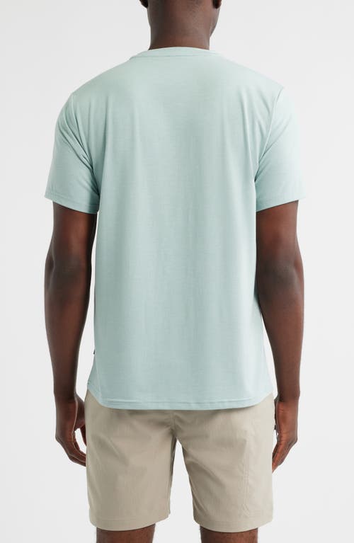 Free Fly Bamboo Flex Pocket Tee In Heather Ocean Mist In Multi