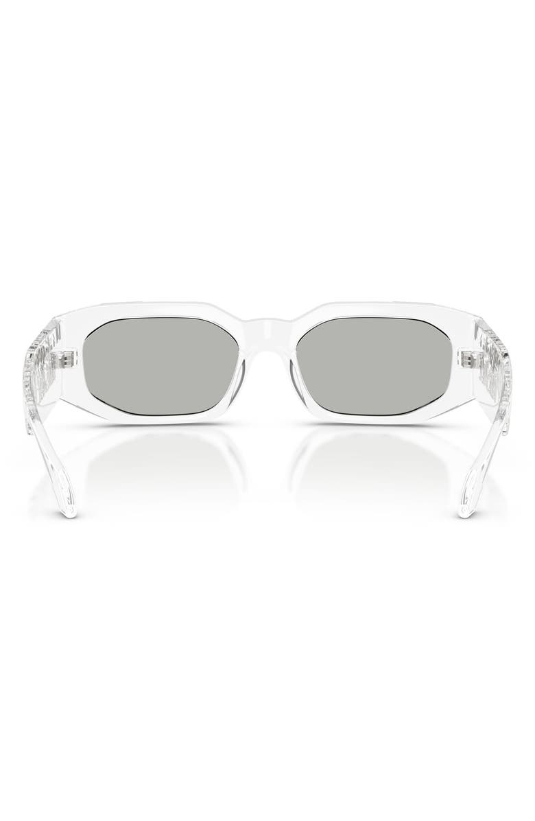 Versace 55mm Irregular Sunglasses, Alternate, color, Transparent