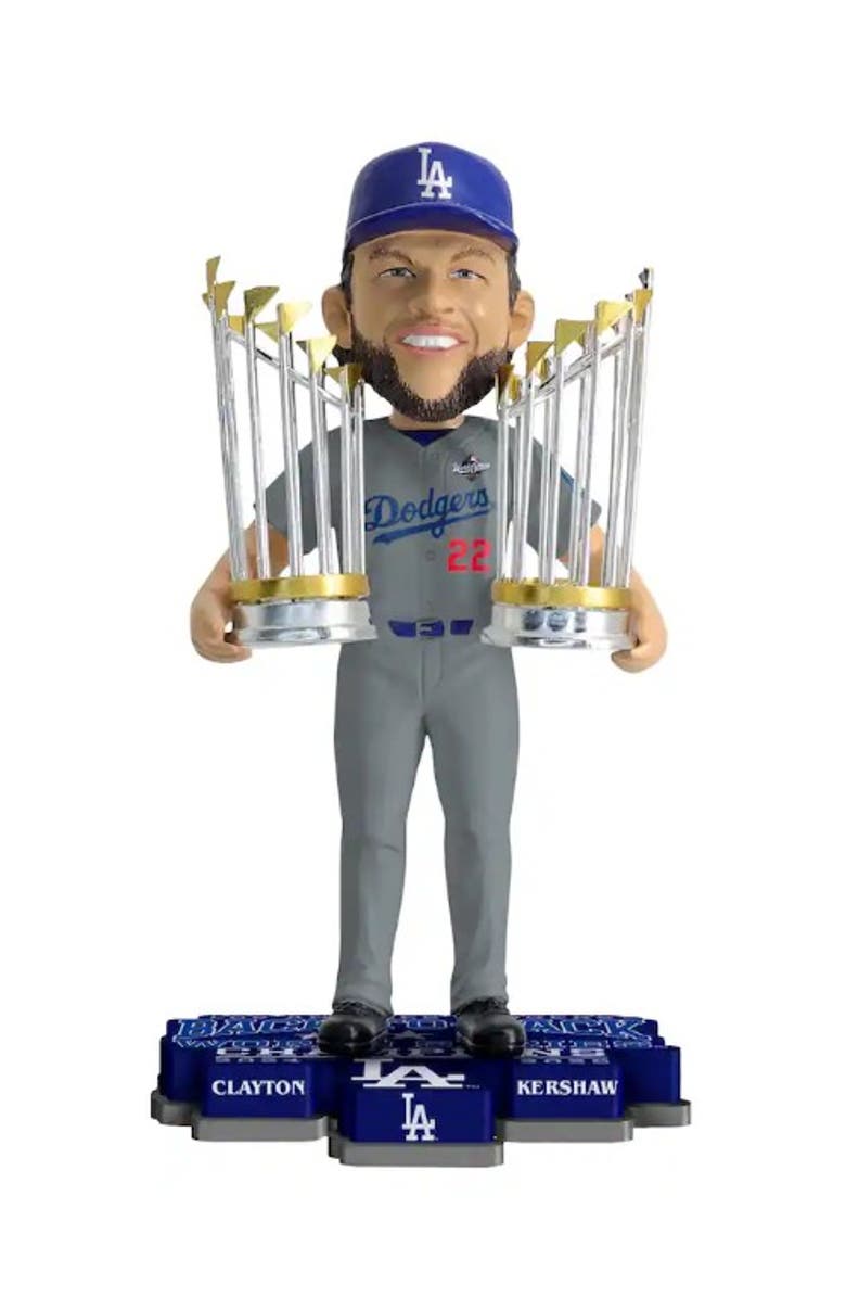 FOCO Clayton Kershaw (Dodgers) 2025 Back to Back Champs Bobblehead, Main, color, Multi-Color