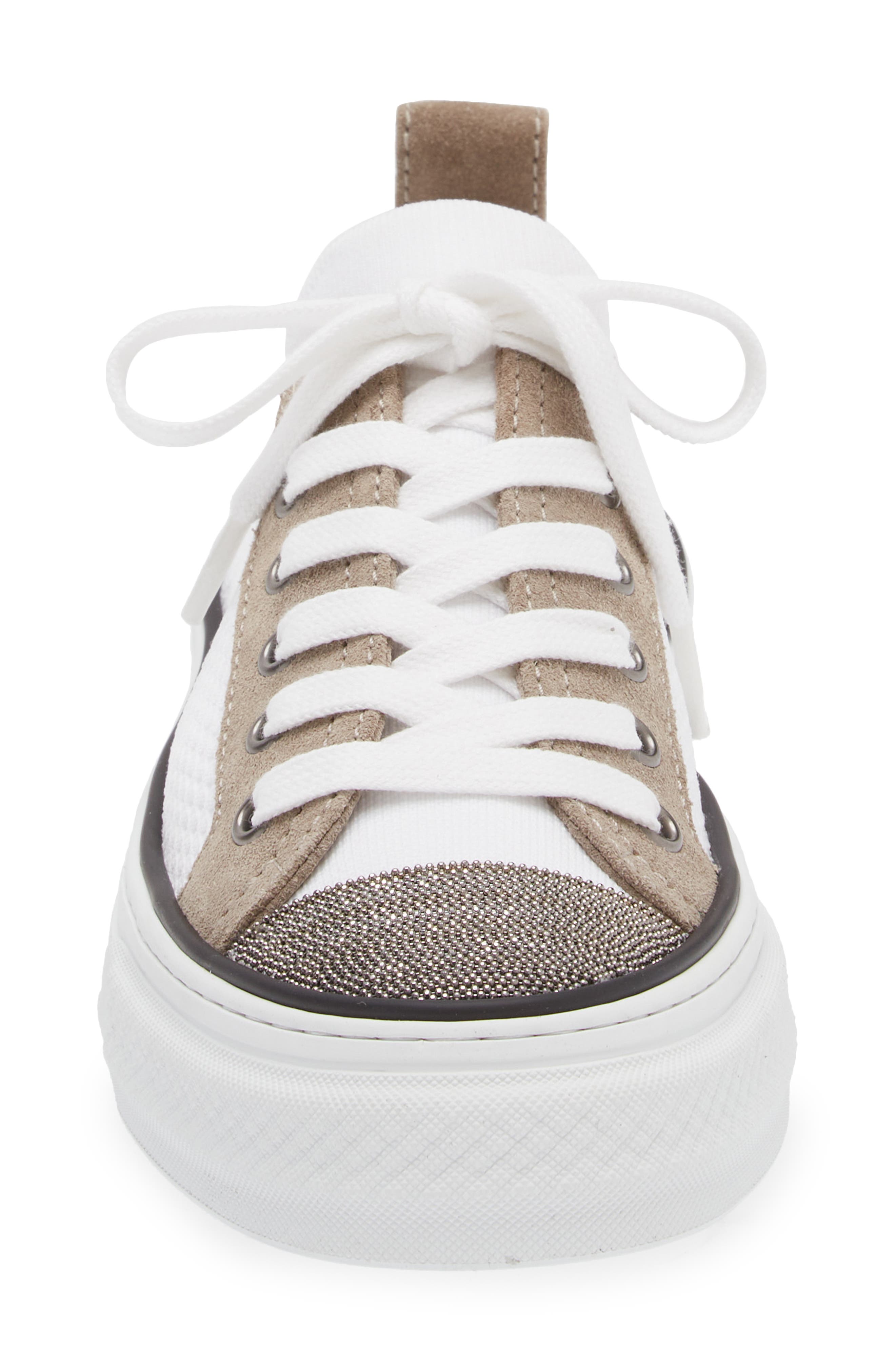 Brunello Cucinelli Monili Trim Platform Sneaker, Alternate, color, 