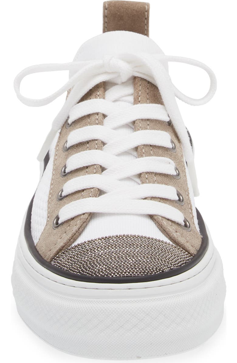 Brunello Cucinelli Monili Trim Platform Sneaker, Alternate, color,