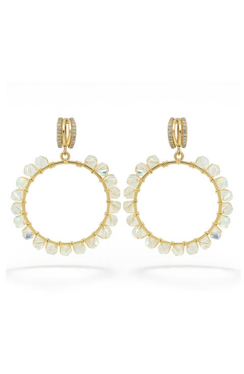 Starlit Crystal Hoop Earrings