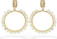 LA MENO Starlit Crystal Hoop Earrings