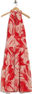Vince Camuto Sleeveless Tiered Chiffon Midi Dress