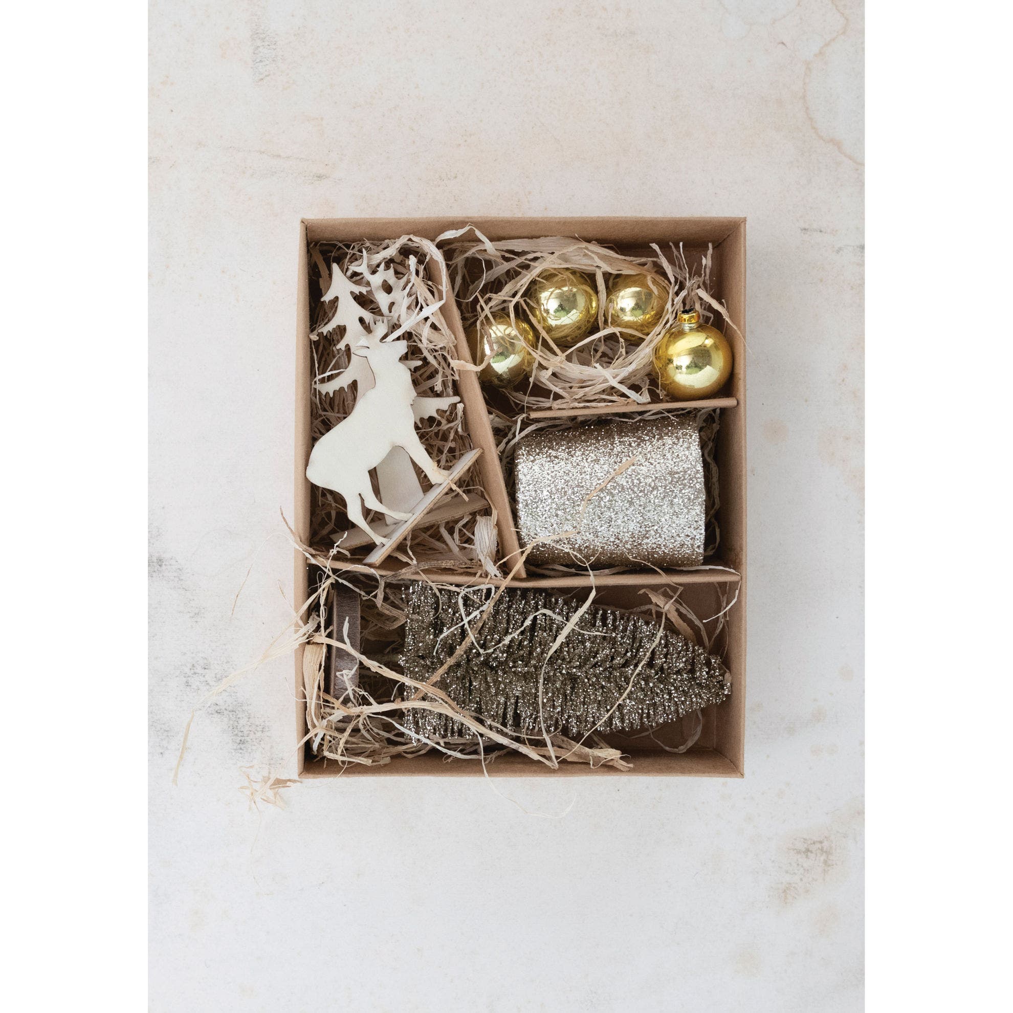 Olive Grove Candle Garden Kit with Bottle Brush Tree and Tealight ...