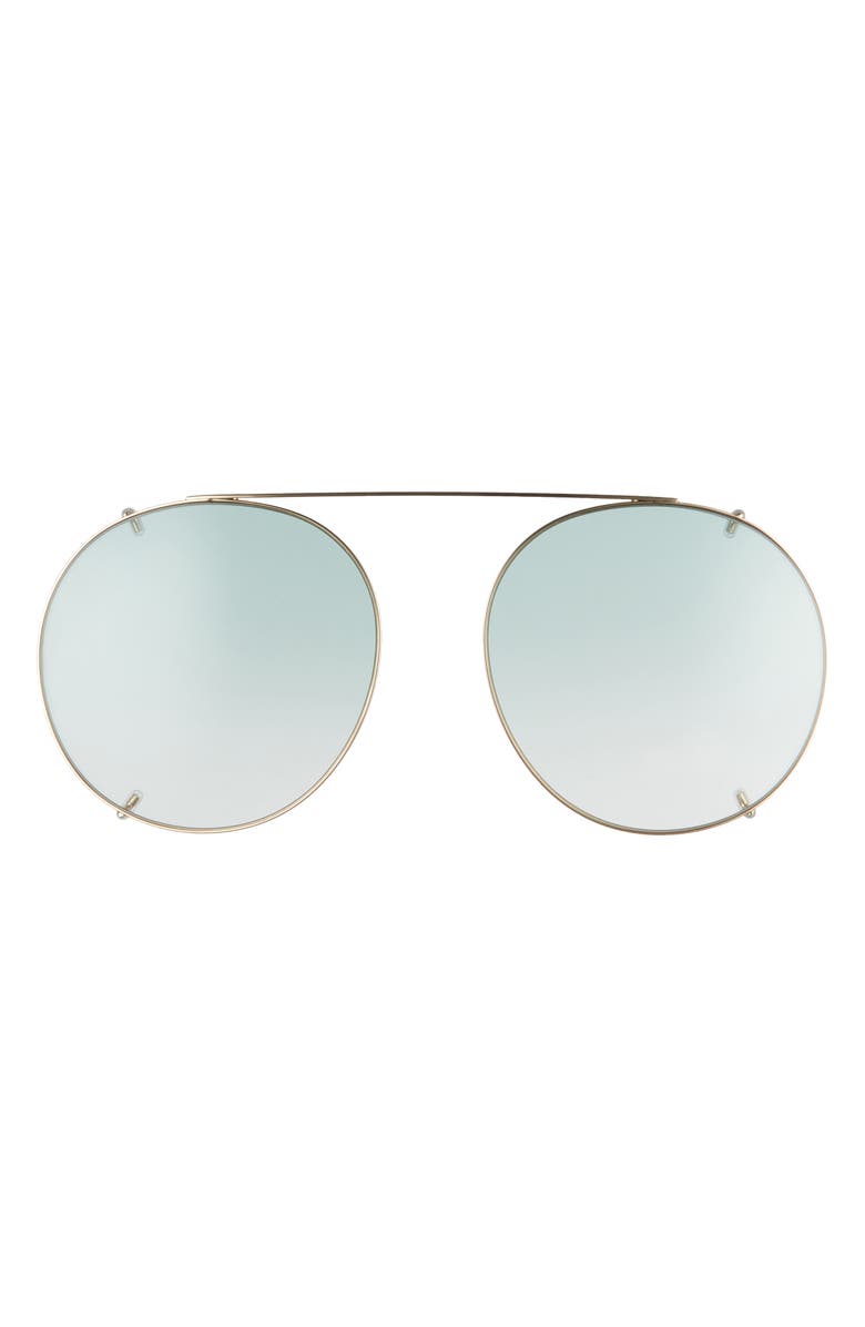Chloé 57mm Octagonal Sunglasses with Clip-On Aviator Lenses, Alternate, color,