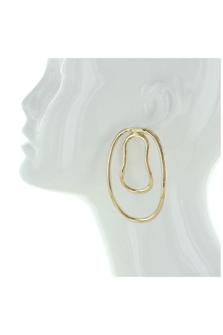 Cherie Gold-Plated Statement Earrings, Alternate, color, GOLD