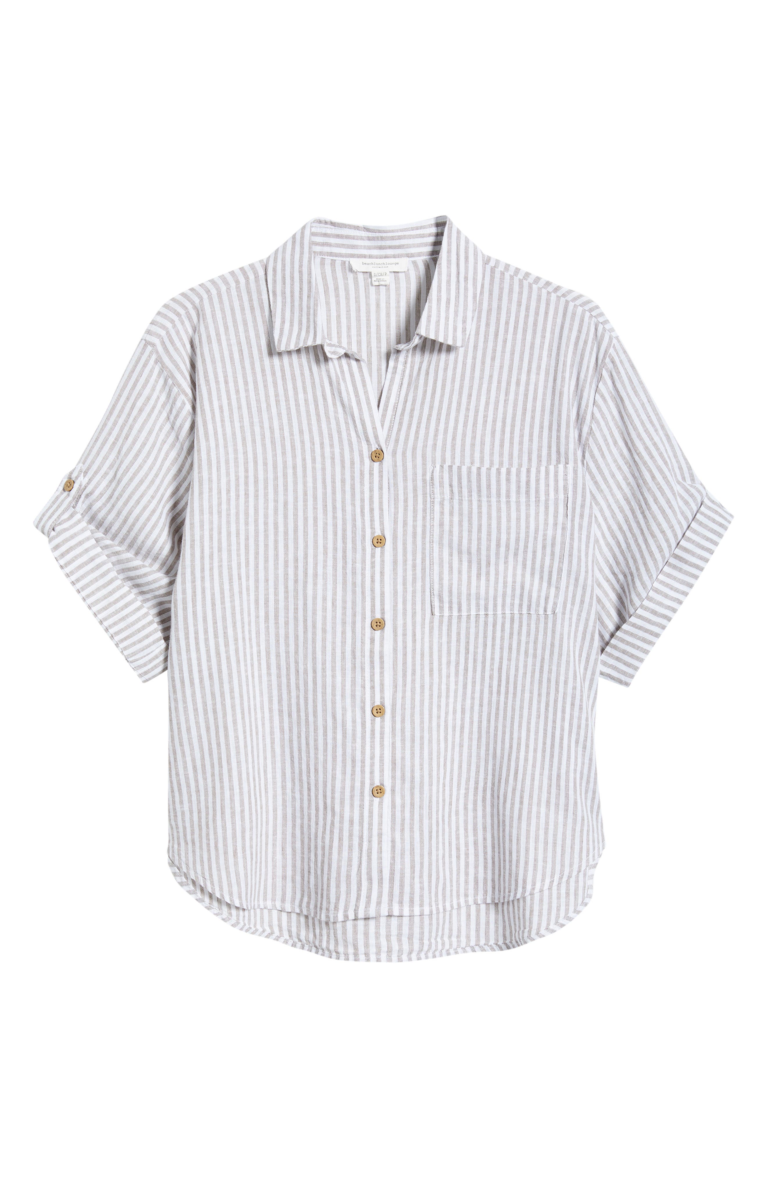 Mason Short Sleeve Stripe Button-Up Shirt - image 3