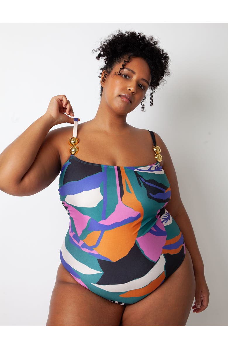 Villa Fresca Bella One Piece Swimsuit, Main, color, Lush