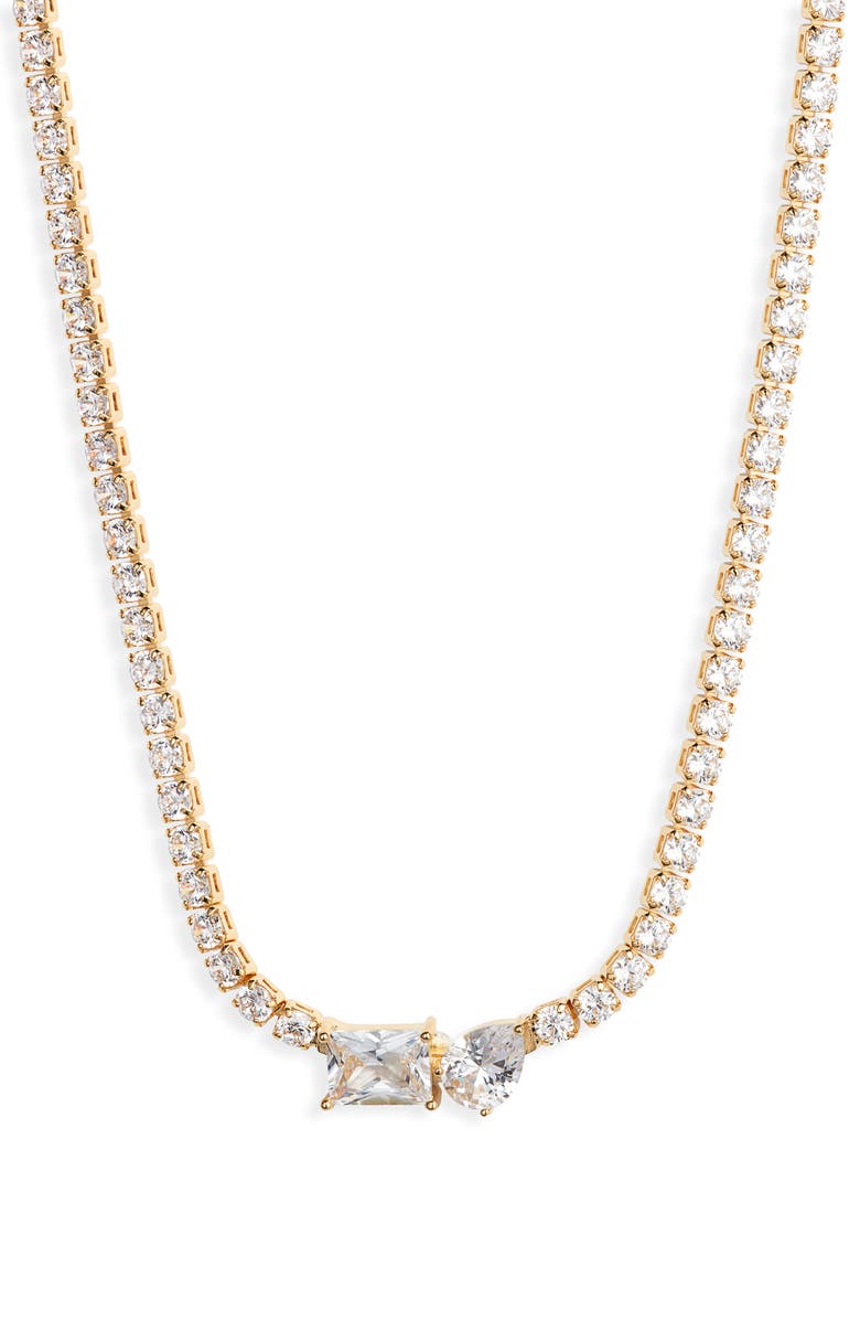 Nordstrom Mixed Cubic Zirconia Tennis Necklace, Main, color,