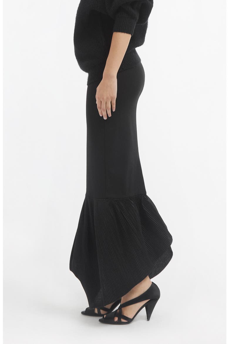 Peplum Skirt in Jersey, Alternate, color, Black