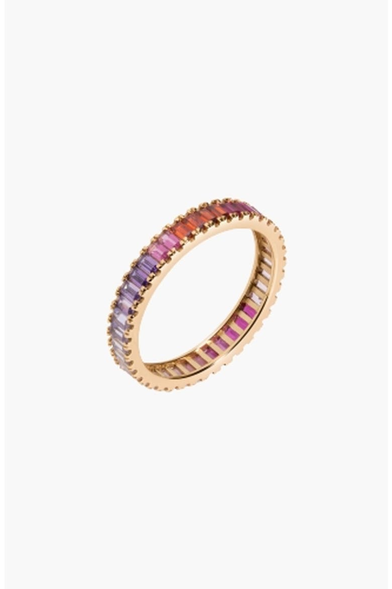 Ombré Baguette Eternity Ring, Alternate, color, Yellow Gold Vermeil