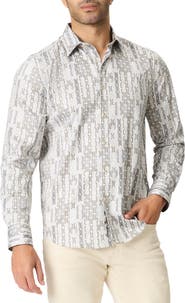 Robert Graham Missing Links Long Sleeve Stretch Cotton Shirt