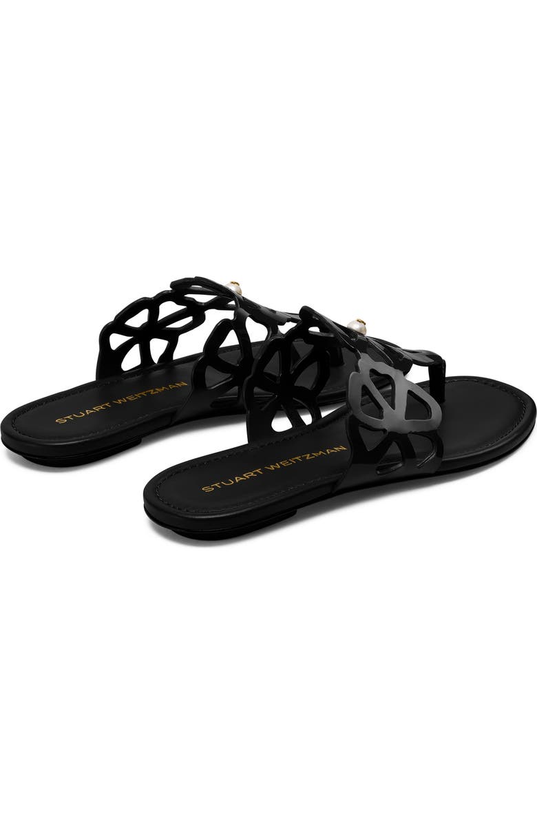 Stuart Weitzman Jasmine Cutout Sandal, Alternate, color, Black