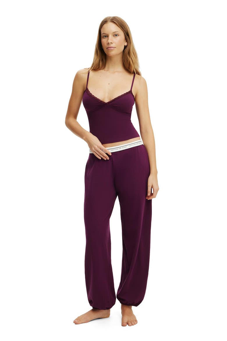 Women's Dreamy Soft Balloon Leg Pant, Alternate, color, Blackcurrant