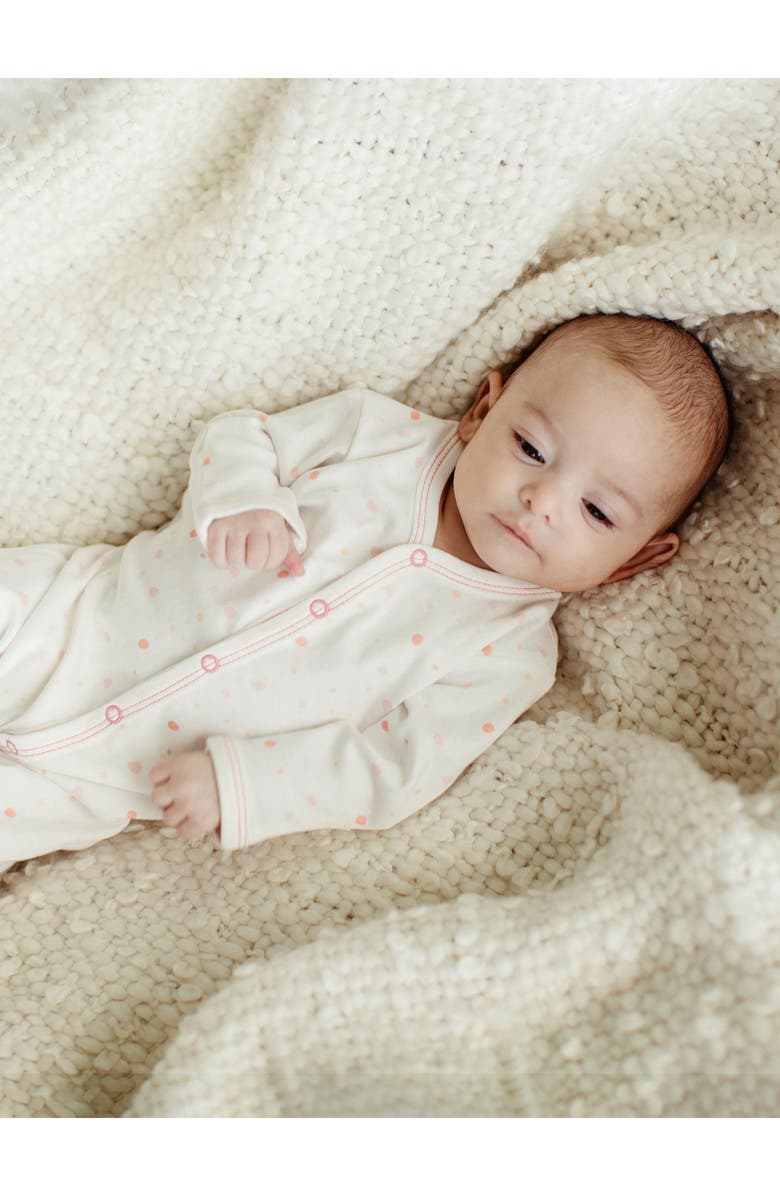 Under the Nile Dot Print Organic Cotton Footie & Toy Set, Alternate, color, 