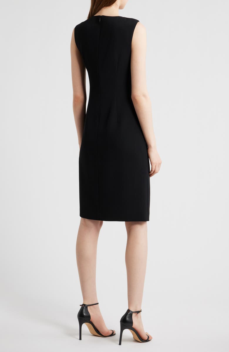KOBI HALPERIN Briel Sleeveless Crepe Sheath Dress, Alternate, color, Black