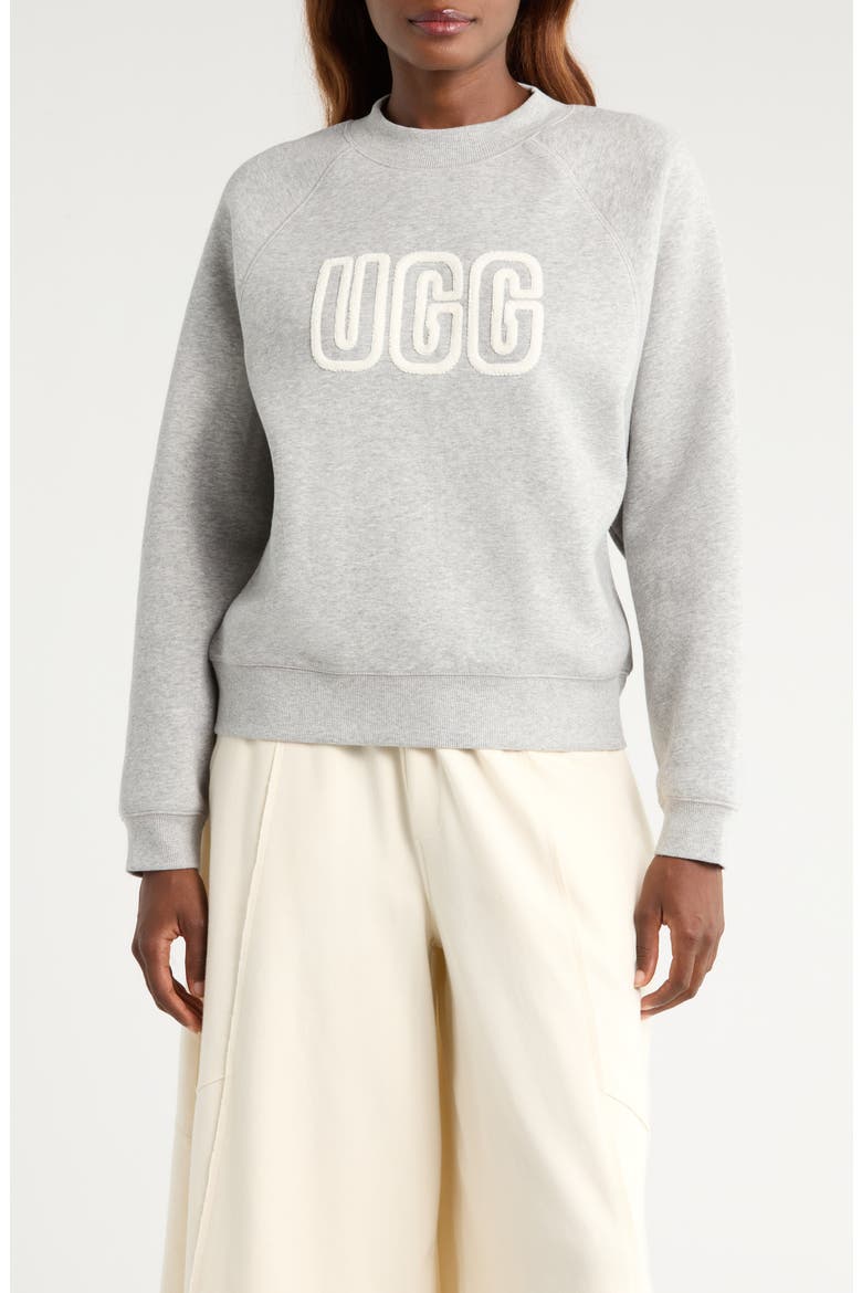 Logo Crewneck Sweatshirt, Main, color, GRHE