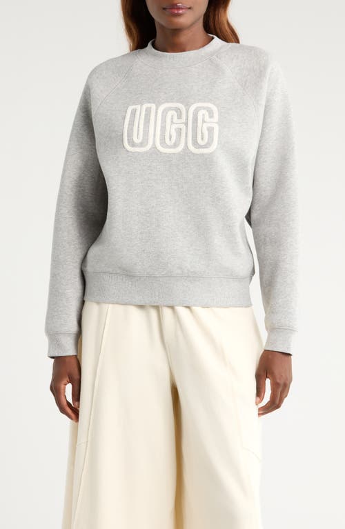 Ugg(r) Logo Crewneck Sweatshirt In Gray