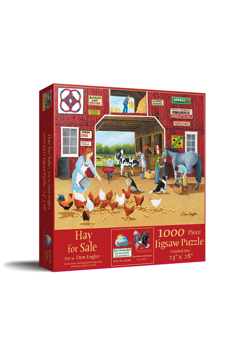 Hay For Sale 1000 piece Jigsaw Puzzle for Adults, Main, color, Multicolor