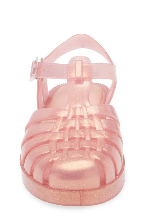 Mini Melissa Kids' Mini Posession Jelly Fisherman Sandal In Pearly Pink