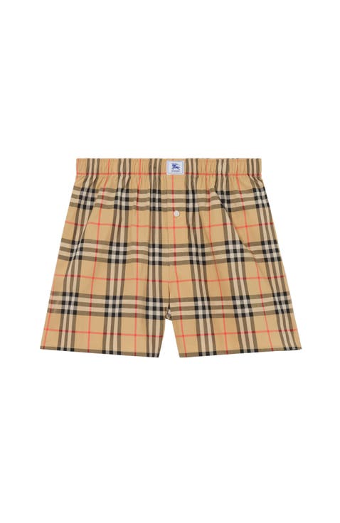 Check Cotton Boxer Shorts