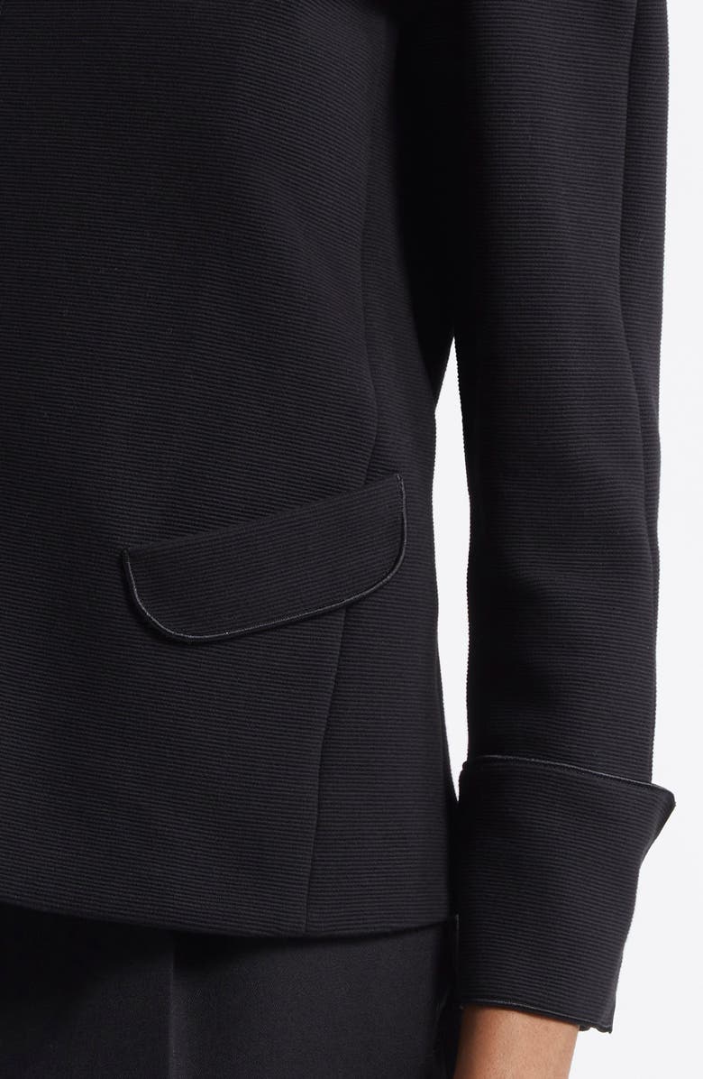 Emporio Armani Ottoman Stretch Cotton Short Jacket, Alternate, color,