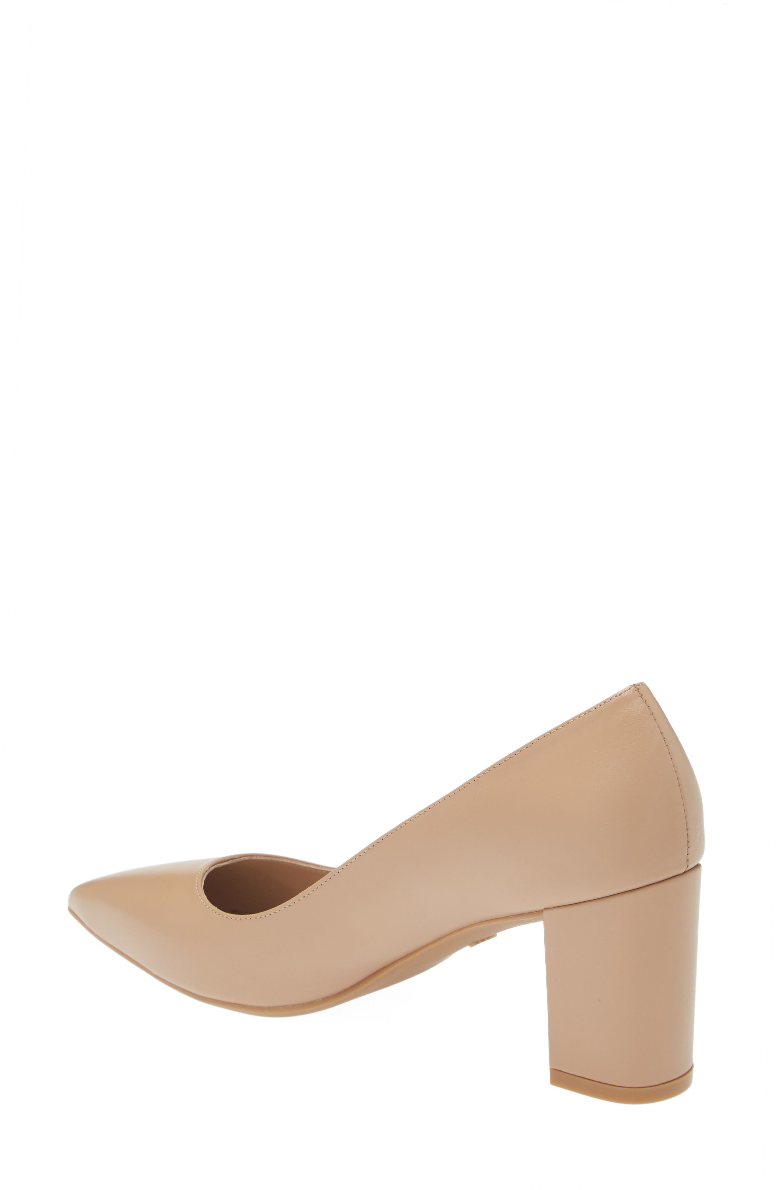 Stuart Weitzman Linsi 75 Block Pump, Alternate, color, Adobe