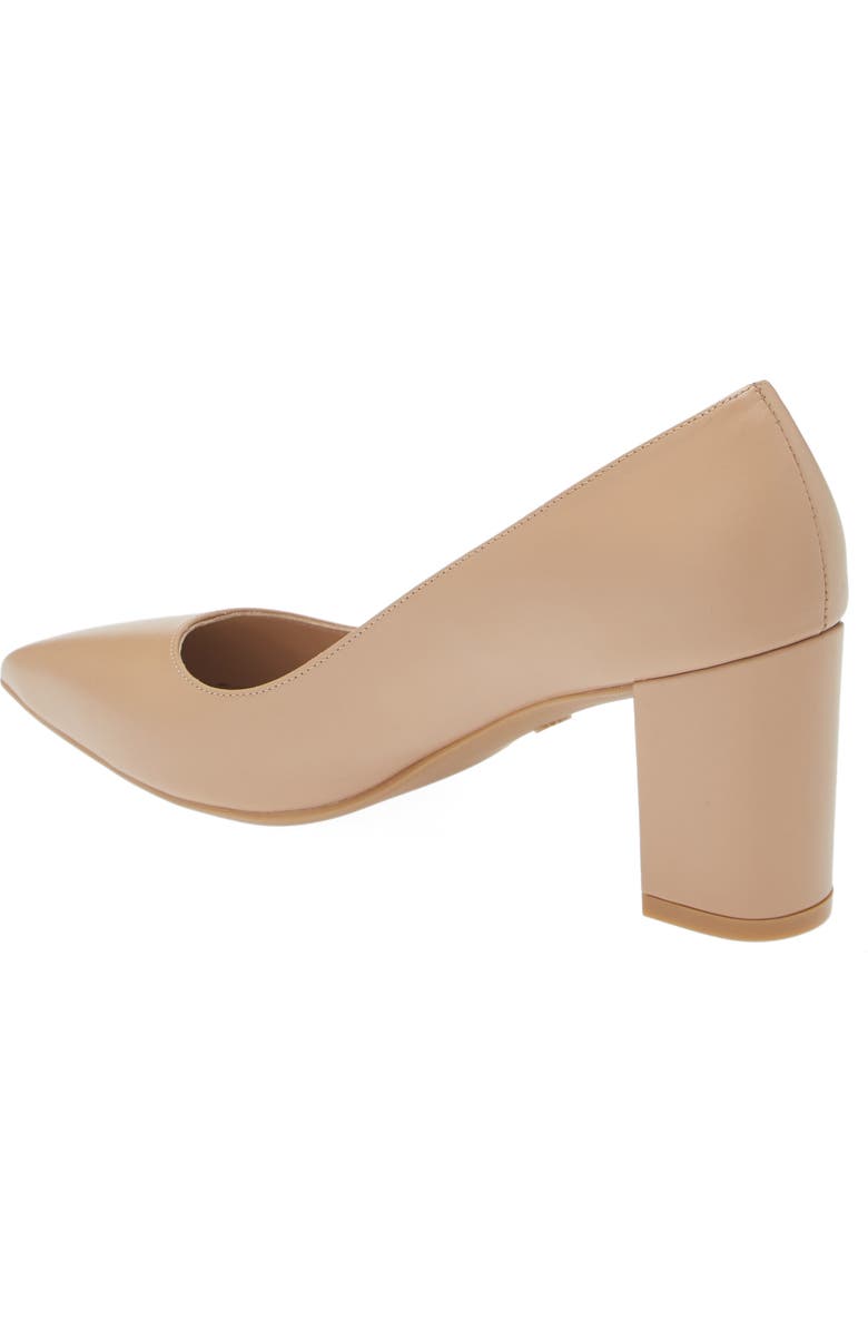 Stuart Weitzman Linsi 75 Block Pump, Alternate, color, Adobe