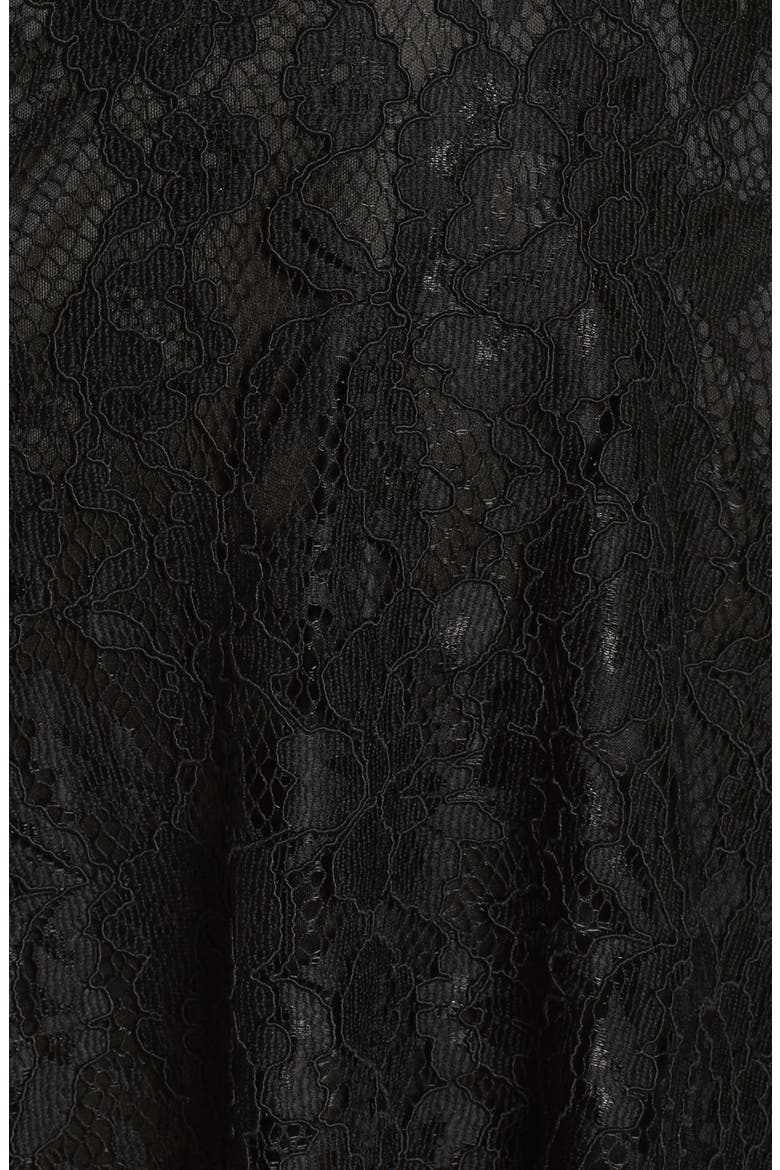 Chantilly Lace Skater Dress, Alternate, color, BLACK