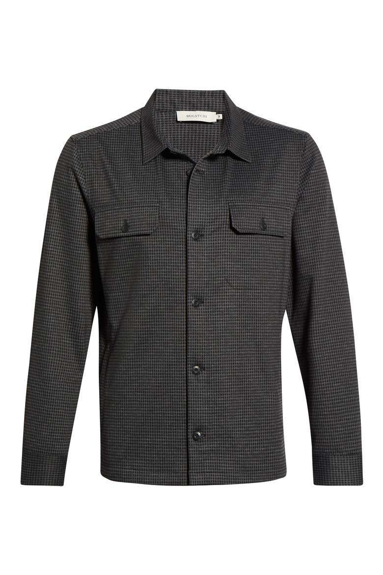 Knit Shirt Jacket, Alternate, color, BLACK