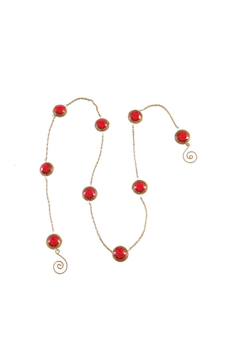 54" Regal Jewel Garland, Main, color, Red