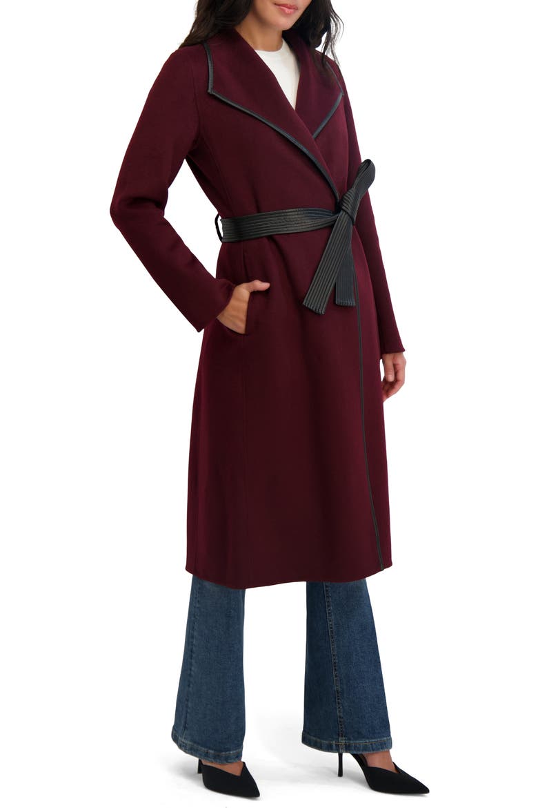 Juliette Wool Blend Coat, Main, color, CHERRY