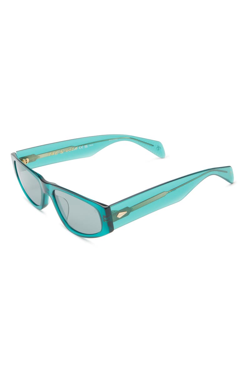 rag & bone 55mm Oval Sunglasses, Alternate, color, Teal