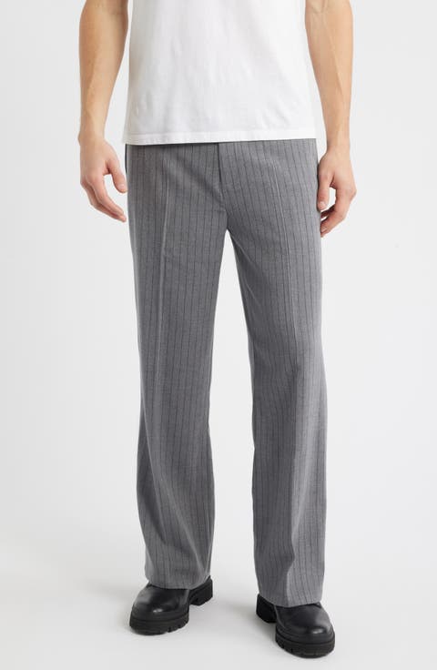 Pinstripe Herringbone Dress Pants