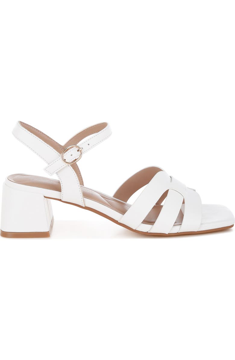 LONDON RAG Eliska Block Heel Sandal, Alternate, color, White