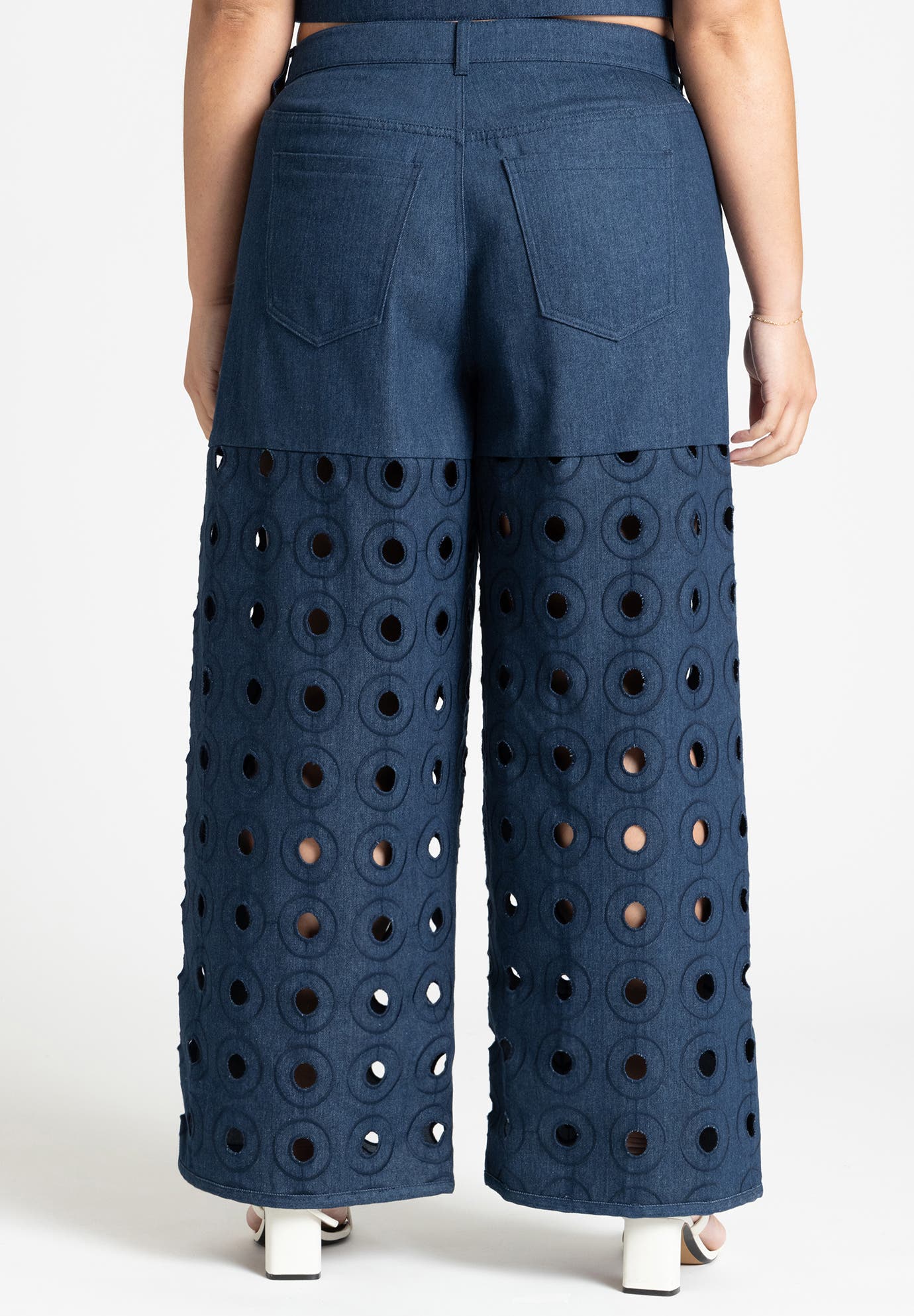Circular Cutout Denim Pant - image 2