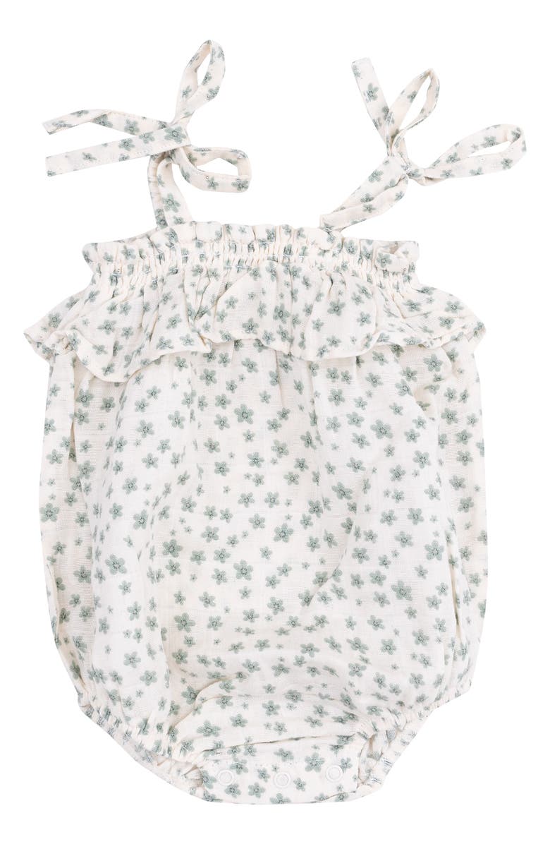 Angel Dear Jadeite Floral Organic Cotton Muslin Bodysuit, Main, color, 