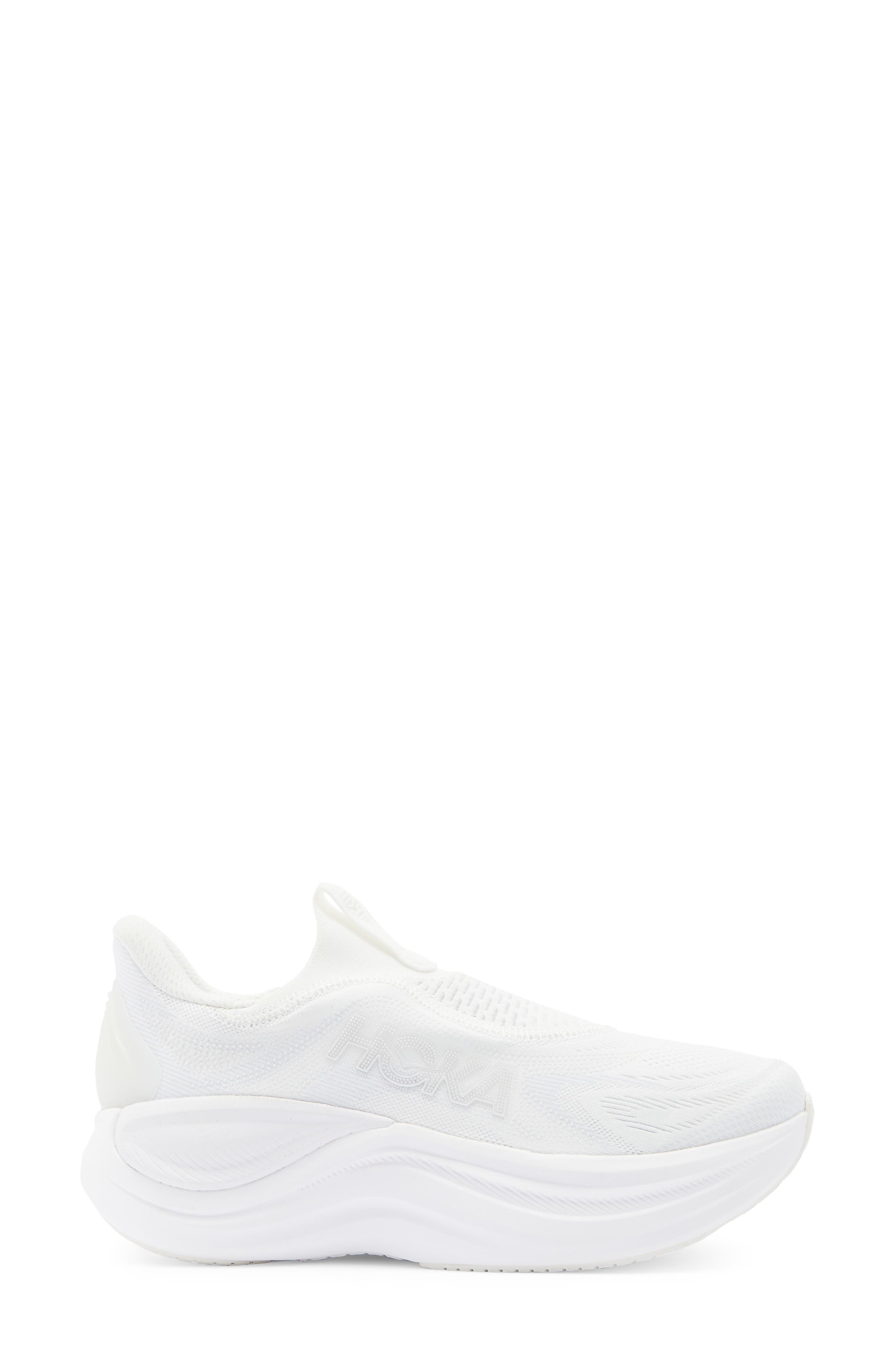 HOKA Skyward Laceless Recovery Sneaker, Alternate, color, White / White