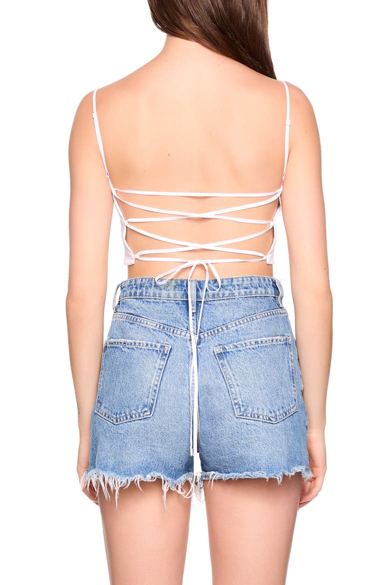 Lace Back Poplin Camisole, Alternate, color, SUGAR
