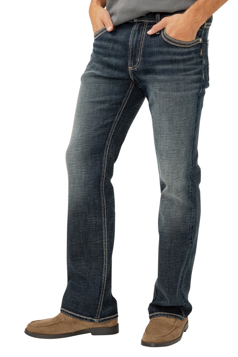 Jace Slim Bootcut Stretch Jeans, Alternate, color, INDIGO