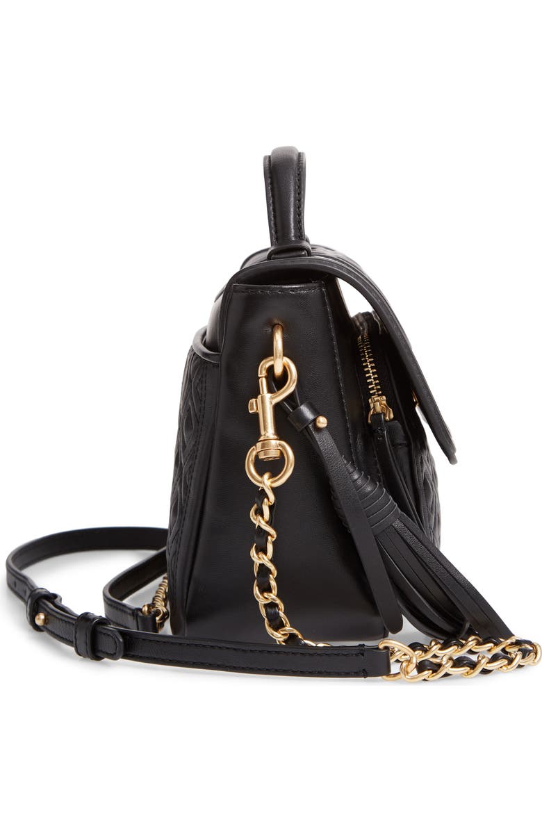 Tory Burch Fleming Quilted Leather Top Handle Satchel, Alternate, color,