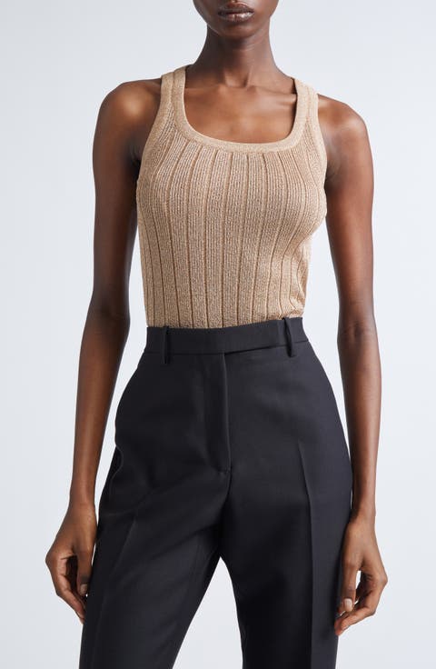 Metallic Rib Tank Top