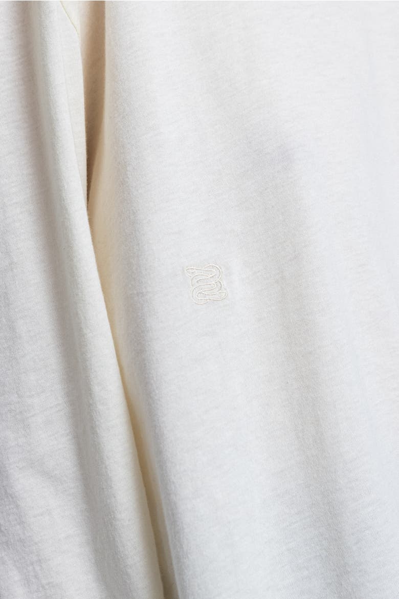 Silk Wool Blend Long Sleeve T-shirt, Alternate, color, Cream