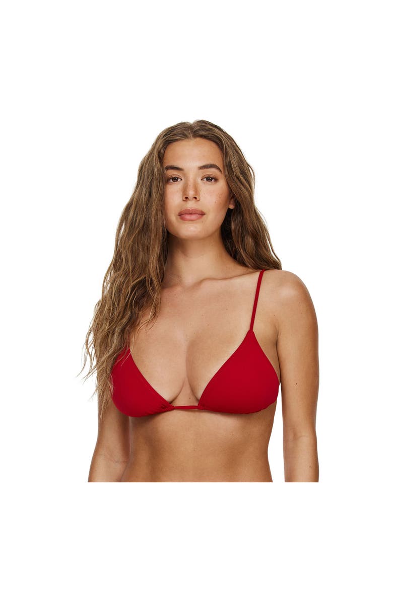 Flirtt Gottex Beach Time Triangle Bikini Top, Main, color, Red