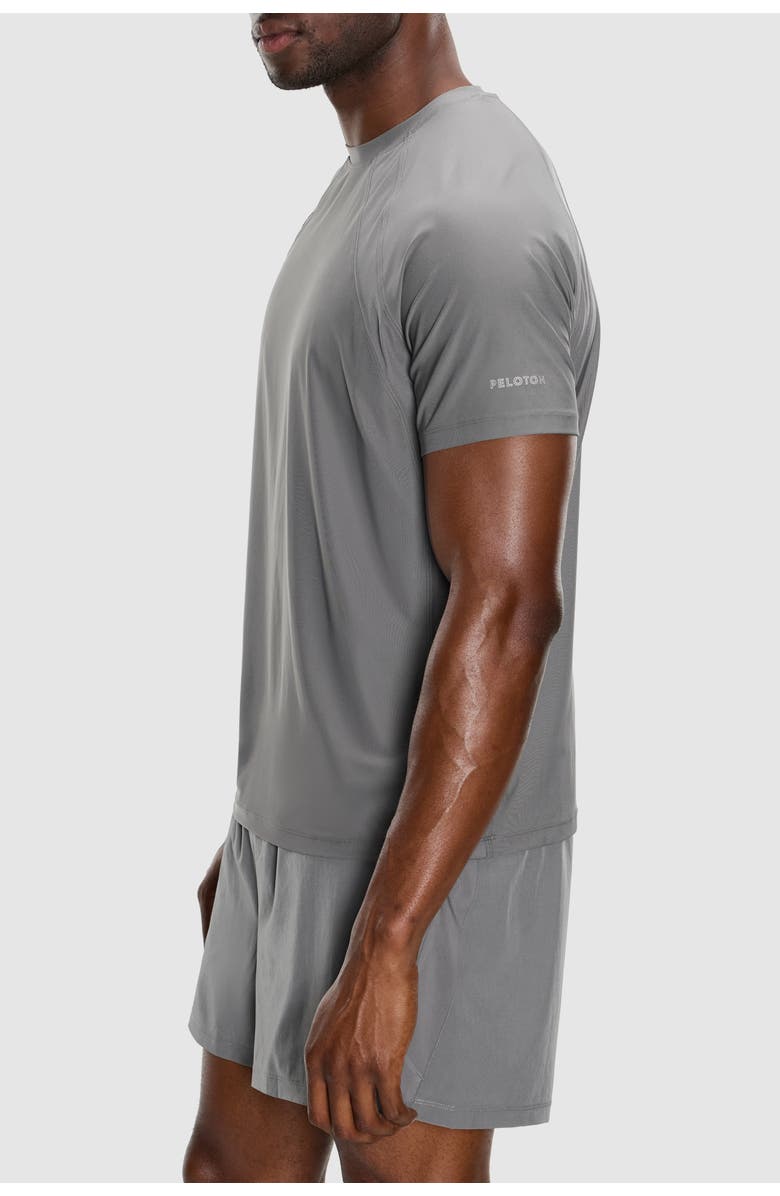 Peloton Essential Jersey Rib Short Sleeve, Alternate, color, Fossil Gray