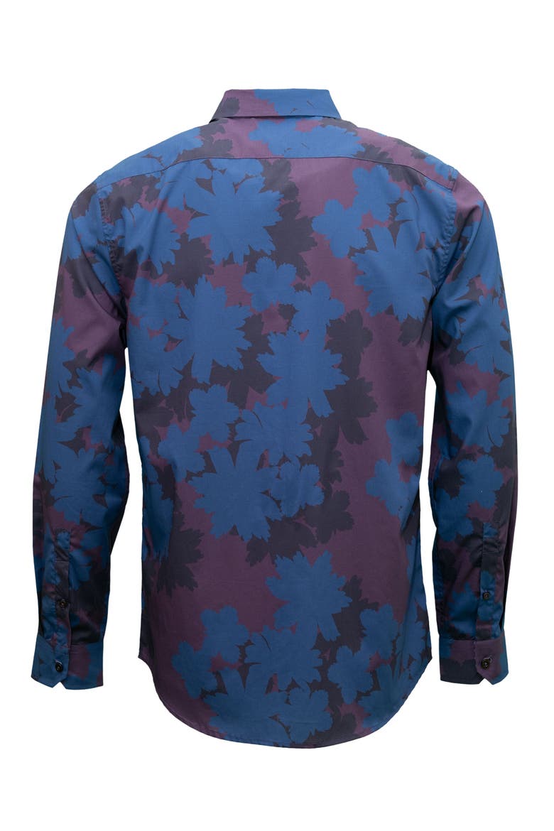 Norman Button-Up Shirt, Alternate, color, Salerno Floral Dark Blue